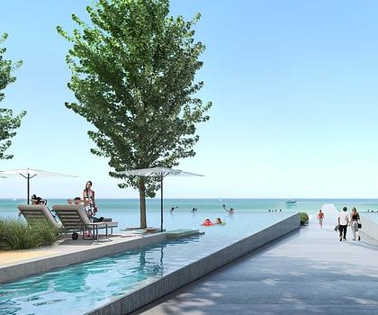 Direkt am Strand mit frontalem Meerblick