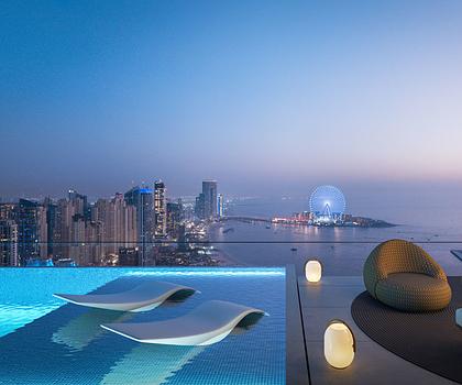W-Tower Dubai Harbour beim Yachtclub