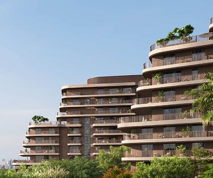 2 Schlafzimmer in einer grünen Anlage