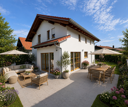 Sonniges Einfamilienhaus in Fertigbauweise in Deining - EEK A+ !