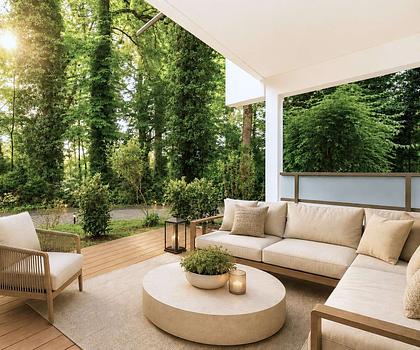 Traum im Grünen: Großzügige, modernisierte 2-Zimmer-Erdgeschosswohnung mit Terrasse