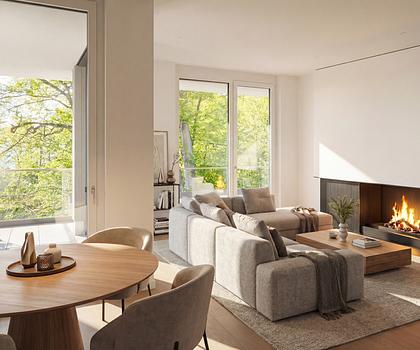 Logenplatz mit Seeblick: Exklusives 3-Zimmer-Penthouse mit Kamin, Liftlanding, Spa und Hobbyflächen