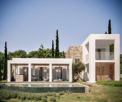 Beachside Villa mit Pool und Garten