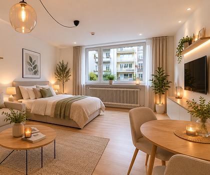 Untere Au: SOFORT VERFÜGBAR & LEER: ruhiges 1 Zimmer-Appartement im Rückgebäude