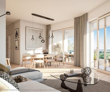 Traumhafter Panoramablick! 4-Zi.-Whg. mit großzügigem Wohnbereich, 2 Bädern und umlaufendem Balkon