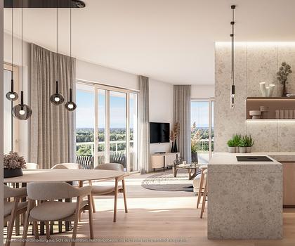 Panorama-Bergblick! 3-Zi.-Whg. mit sehr großzügigem Wohn-Essbereich, 2 Bädern u. umlaufendem Balkon