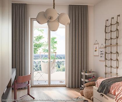 4-Zi-Whg. mit großem Wohn- u. Esszimmer mit Parkblick, 2 Tageslichtbäder und Balkon